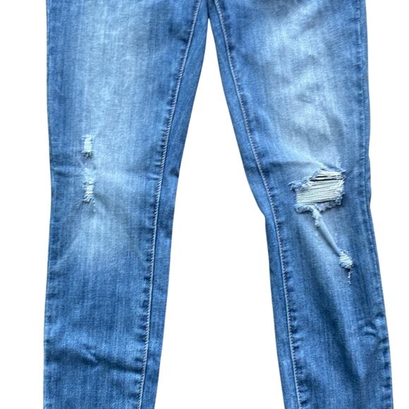 JUDY BLUE Skinny Jean Womens Sz 28 Distressed Classic Pull On Blue - Picture 6 of 8